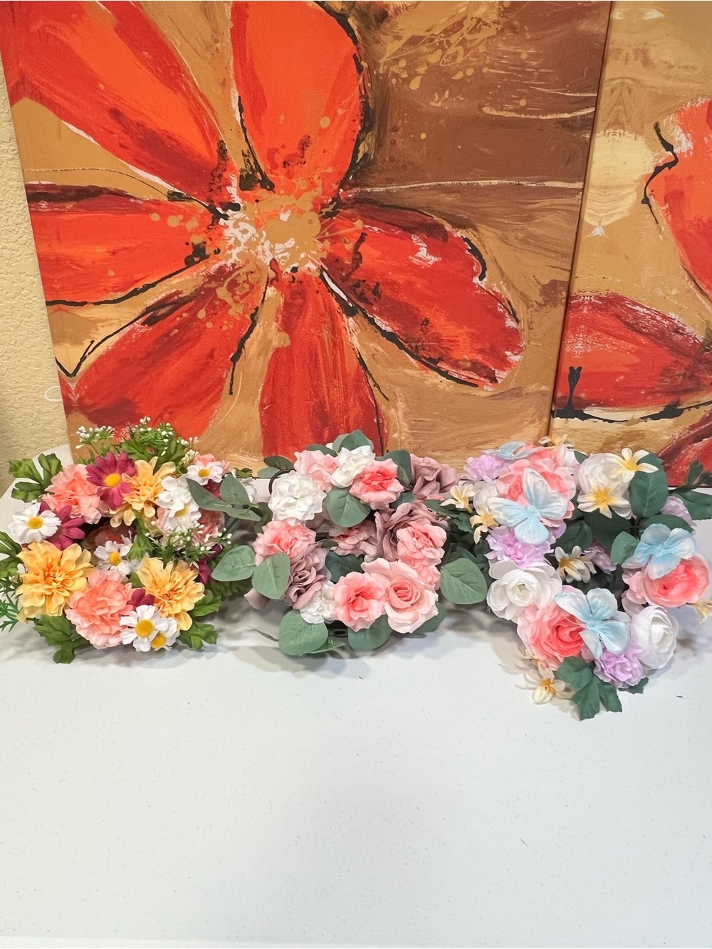 🆕 Michael's Ashland Mini floral wreaths (set of 6, 2 of each shown)